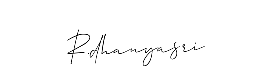 Make a short R.dhanyasri signature style. Manage your documents anywhere anytime using Allison_Script. Create and add eSignatures, submit forms, share and send files easily. R.dhanyasri signature style 2 images and pictures png