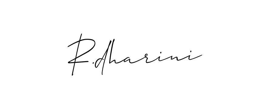 How to make R.dharini name signature. Use Allison_Script style for creating short signs online. This is the latest handwritten sign. R.dharini signature style 2 images and pictures png