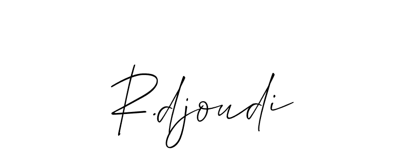How to Draw R.djoudi signature style? Allison_Script is a latest design signature styles for name R.djoudi. R.djoudi signature style 2 images and pictures png