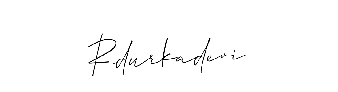 Use a signature maker to create a handwritten signature online. With this signature software, you can design (Allison_Script) your own signature for name R.durkadevi. R.durkadevi signature style 2 images and pictures png