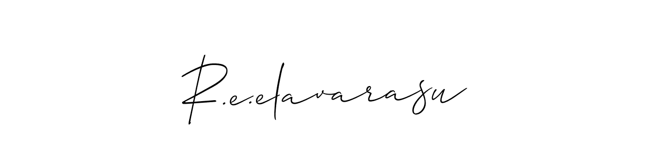 Create a beautiful signature design for name R.e.elavarasu. With this signature (Allison_Script) fonts, you can make a handwritten signature for free. R.e.elavarasu signature style 2 images and pictures png