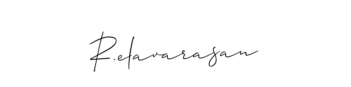 You should practise on your own different ways (Allison_Script) to write your name (R.elavarasan) in signature. don't let someone else do it for you. R.elavarasan signature style 2 images and pictures png