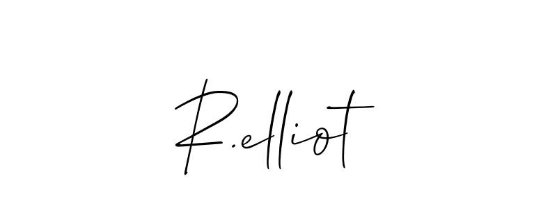 Similarly Allison_Script is the best handwritten signature design. Signature creator online .You can use it as an online autograph creator for name R.elliot. R.elliot signature style 2 images and pictures png