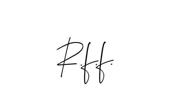 You should practise on your own different ways (Allison_Script) to write your name (R.f.f.) in signature. don't let someone else do it for you. R.f.f. signature style 2 images and pictures png