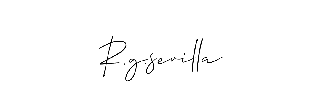 How to make R.g.sevilla signature? Allison_Script is a professional autograph style. Create handwritten signature for R.g.sevilla name. R.g.sevilla signature style 2 images and pictures png