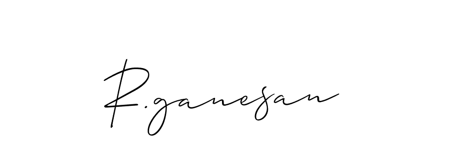 How to Draw R.ganesan signature style? Allison_Script is a latest design signature styles for name R.ganesan. R.ganesan signature style 2 images and pictures png