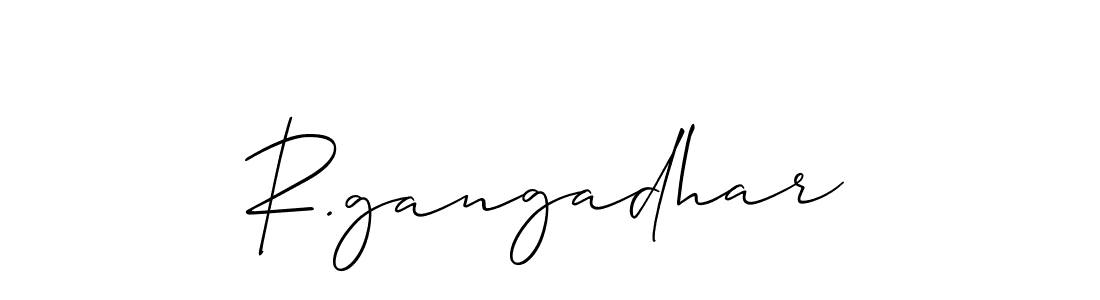 Make a short R.gangadhar signature style. Manage your documents anywhere anytime using Allison_Script. Create and add eSignatures, submit forms, share and send files easily. R.gangadhar signature style 2 images and pictures png