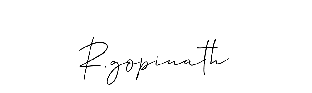 Design your own signature with our free online signature maker. With this signature software, you can create a handwritten (Allison_Script) signature for name R.gopinath. R.gopinath signature style 2 images and pictures png