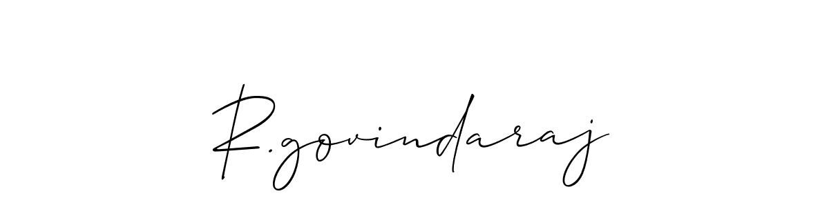 Create a beautiful signature design for name R.govindaraj. With this signature (Allison_Script) fonts, you can make a handwritten signature for free. R.govindaraj signature style 2 images and pictures png