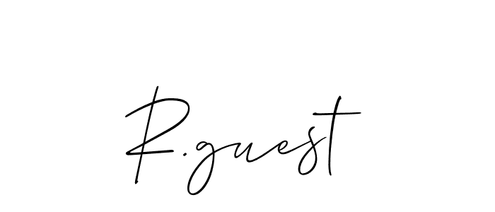 Check out images of Autograph of R.guest name. Actor R.guest Signature Style. Allison_Script is a professional sign style online. R.guest signature style 2 images and pictures png