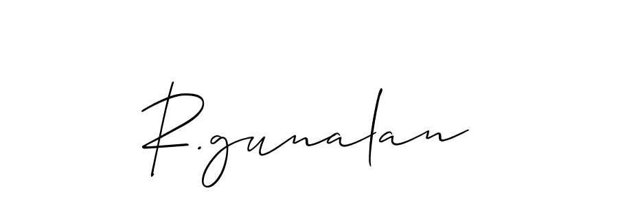 How to make R.gunalan signature? Allison_Script is a professional autograph style. Create handwritten signature for R.gunalan name. R.gunalan signature style 2 images and pictures png