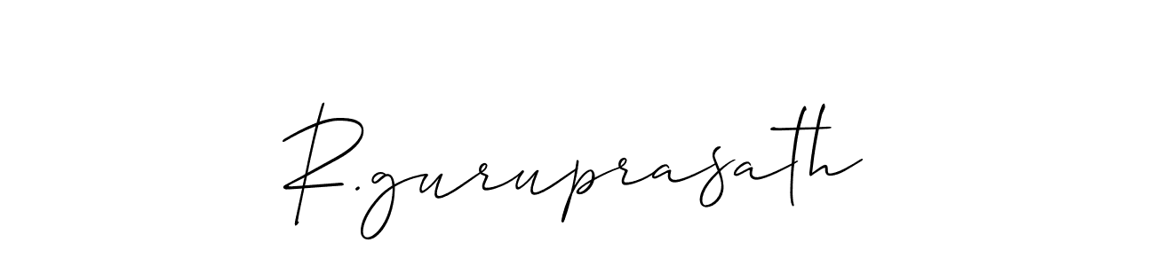 This is the best signature style for the R.guruprasath name. Also you like these signature font (Allison_Script). Mix name signature. R.guruprasath signature style 2 images and pictures png