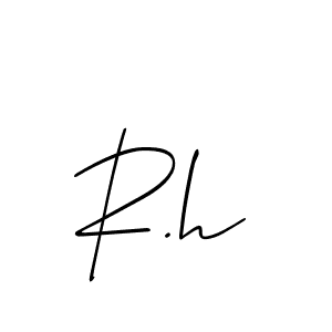 The best way (Allison_Script) to make a short signature is to pick only two or three words in your name. The name R.h include a total of six letters. For converting this name. R.h signature style 2 images and pictures png