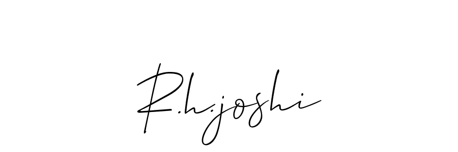 Make a beautiful signature design for name R.h.joshi. With this signature (Allison_Script) style, you can create a handwritten signature for free. R.h.joshi signature style 2 images and pictures png