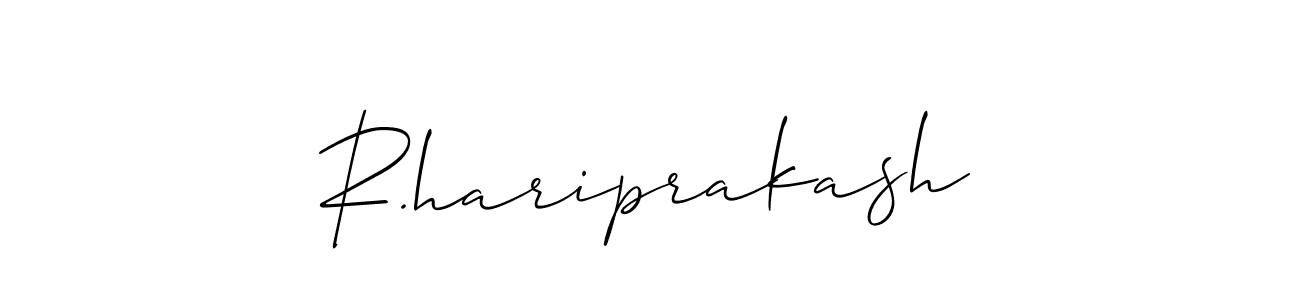You should practise on your own different ways (Allison_Script) to write your name (R.hariprakash) in signature. don't let someone else do it for you. R.hariprakash signature style 2 images and pictures png