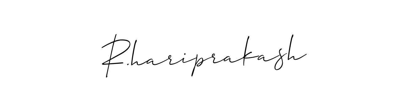 You should practise on your own different ways (Allison_Script) to write your name (R.hariprakash) in signature. don't let someone else do it for you. R.hariprakash signature style 2 images and pictures png