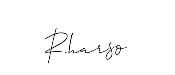 How to make R.harso name signature. Use Allison_Script style for creating short signs online. This is the latest handwritten sign. R.harso signature style 2 images and pictures png