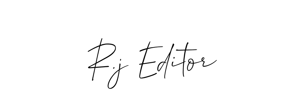 if you are searching for the best signature style for your name R.j Editor. so please give up your signature search. here we have designed multiple signature styles  using Allison_Script. R.j Editor signature style 2 images and pictures png