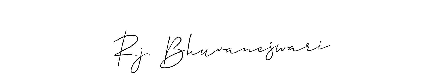 How to Draw R.j. Bhuvaneswari signature style? Allison_Script is a latest design signature styles for name R.j. Bhuvaneswari. R.j. Bhuvaneswari signature style 2 images and pictures png