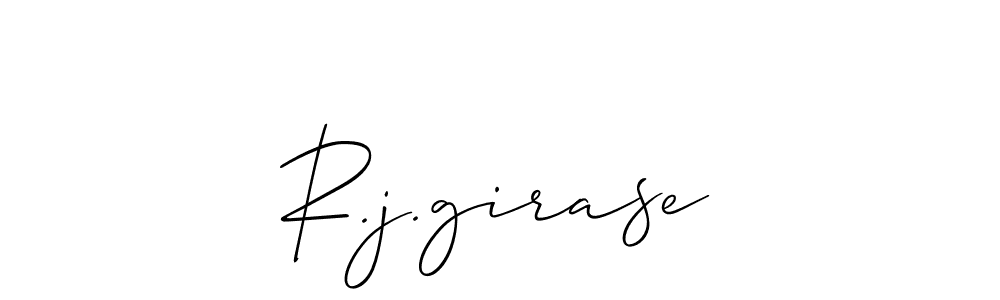 Design your own signature with our free online signature maker. With this signature software, you can create a handwritten (Allison_Script) signature for name R.j.girase. R.j.girase signature style 2 images and pictures png