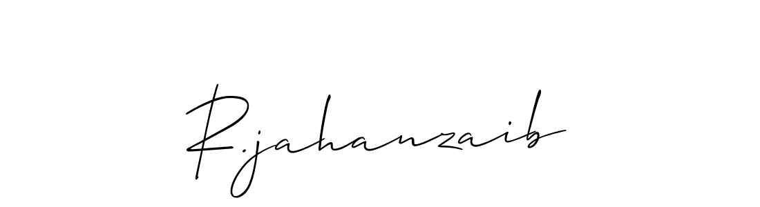 Create a beautiful signature design for name R.jahanzaib. With this signature (Allison_Script) fonts, you can make a handwritten signature for free. R.jahanzaib signature style 2 images and pictures png