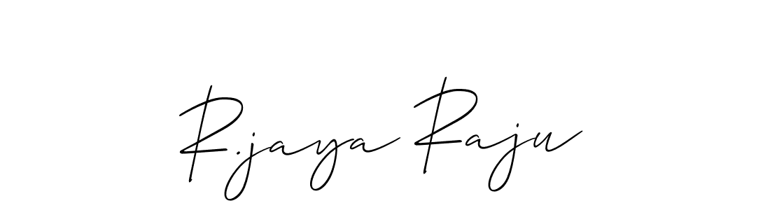 Create a beautiful signature design for name R.jaya Raju. With this signature (Allison_Script) fonts, you can make a handwritten signature for free. R.jaya Raju signature style 2 images and pictures png