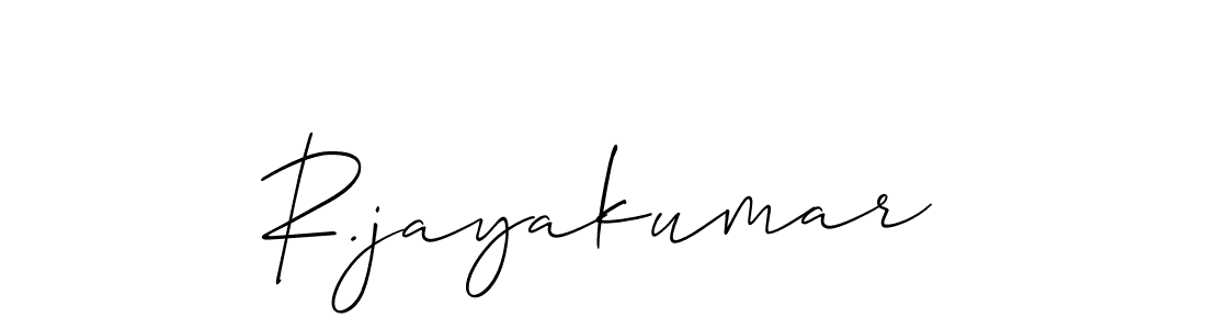 How to make R.jayakumar signature? Allison_Script is a professional autograph style. Create handwritten signature for R.jayakumar name. R.jayakumar signature style 2 images and pictures png