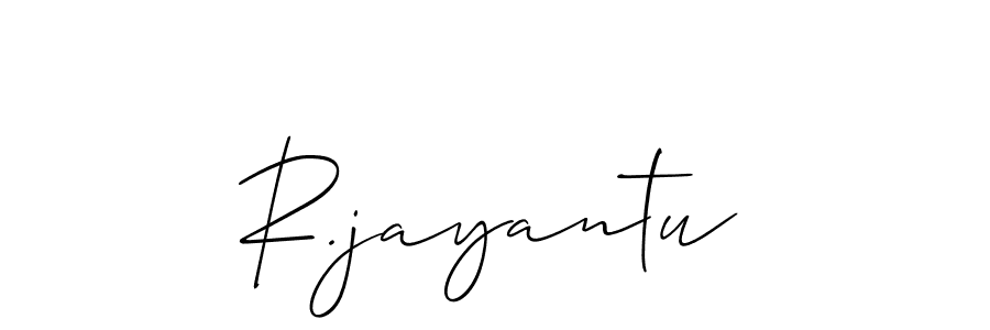 How to make R.jayantu signature? Allison_Script is a professional autograph style. Create handwritten signature for R.jayantu name. R.jayantu signature style 2 images and pictures png