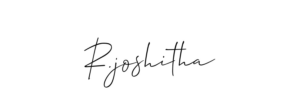 You should practise on your own different ways (Allison_Script) to write your name (R.joshitha) in signature. don't let someone else do it for you. R.joshitha signature style 2 images and pictures png