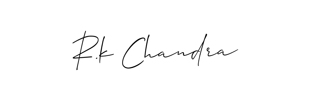 Create a beautiful signature design for name R.k Chandra. With this signature (Allison_Script) fonts, you can make a handwritten signature for free. R.k Chandra signature style 2 images and pictures png