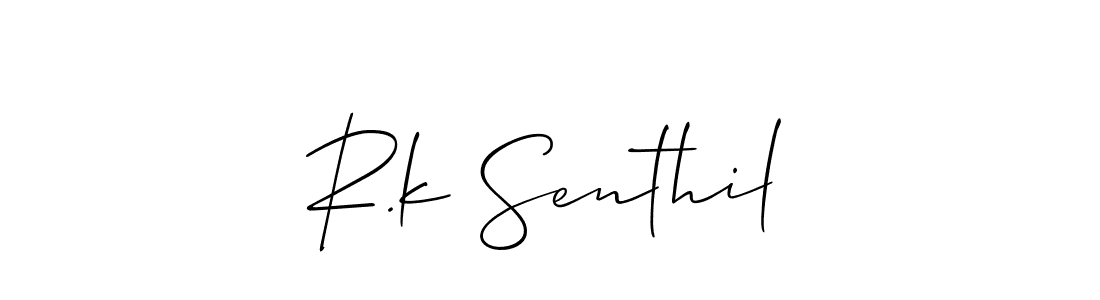 You should practise on your own different ways (Allison_Script) to write your name (R.k Senthil) in signature. don't let someone else do it for you. R.k Senthil signature style 2 images and pictures png