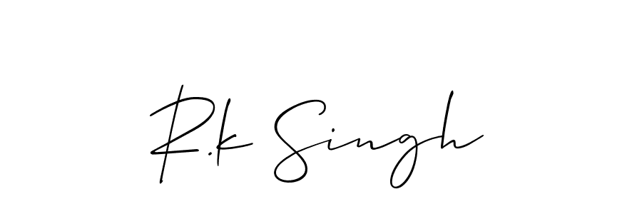 Also we have R.k Singh name is the best signature style. Create professional handwritten signature collection using Allison_Script autograph style. R.k Singh signature style 2 images and pictures png