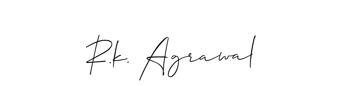 Similarly Allison_Script is the best handwritten signature design. Signature creator online .You can use it as an online autograph creator for name R.k. Agrawal. R.k. Agrawal signature style 2 images and pictures png