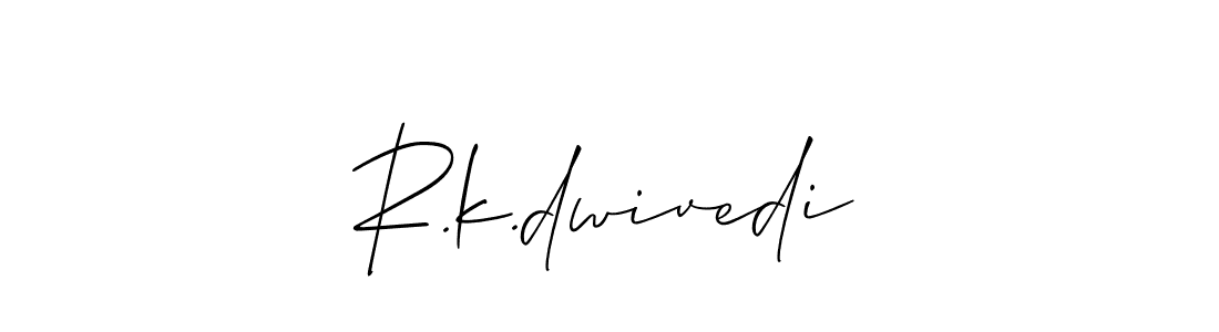 if you are searching for the best signature style for your name R.k.dwivedi. so please give up your signature search. here we have designed multiple signature styles  using Allison_Script. R.k.dwivedi signature style 2 images and pictures png