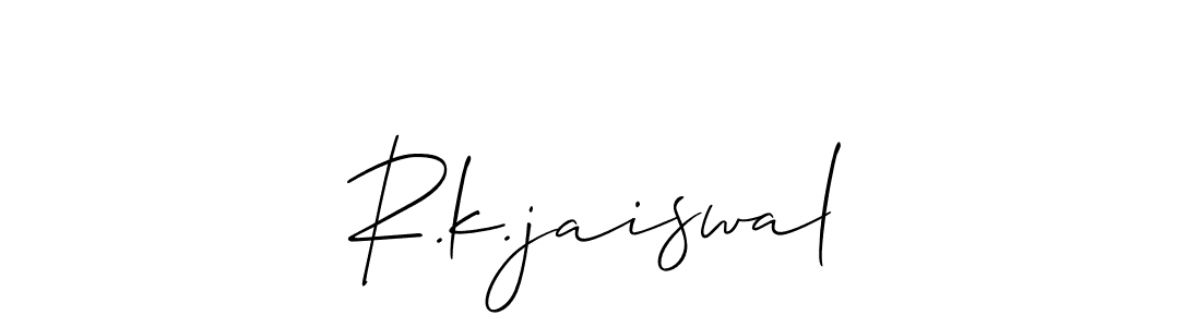 Similarly Allison_Script is the best handwritten signature design. Signature creator online .You can use it as an online autograph creator for name R.k.jaiswal. R.k.jaiswal signature style 2 images and pictures png