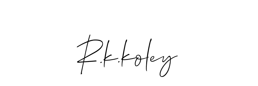 You can use this online signature creator to create a handwritten signature for the name R.k.koley. This is the best online autograph maker. R.k.koley signature style 2 images and pictures png