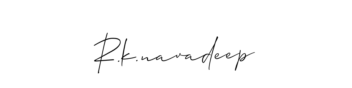 You can use this online signature creator to create a handwritten signature for the name R.k.navadeep. This is the best online autograph maker. R.k.navadeep signature style 2 images and pictures png