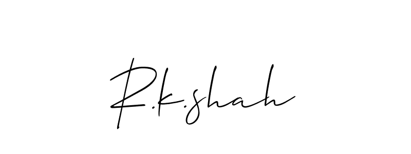 if you are searching for the best signature style for your name R.k.shah. so please give up your signature search. here we have designed multiple signature styles  using Allison_Script. R.k.shah signature style 2 images and pictures png