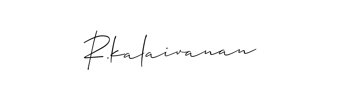 How to make R.kalaivanan signature? Allison_Script is a professional autograph style. Create handwritten signature for R.kalaivanan name. R.kalaivanan signature style 2 images and pictures png