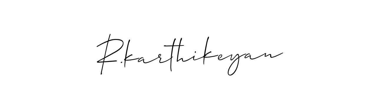 Make a beautiful signature design for name R.karthikeyan. Use this online signature maker to create a handwritten signature for free. R.karthikeyan signature style 2 images and pictures png