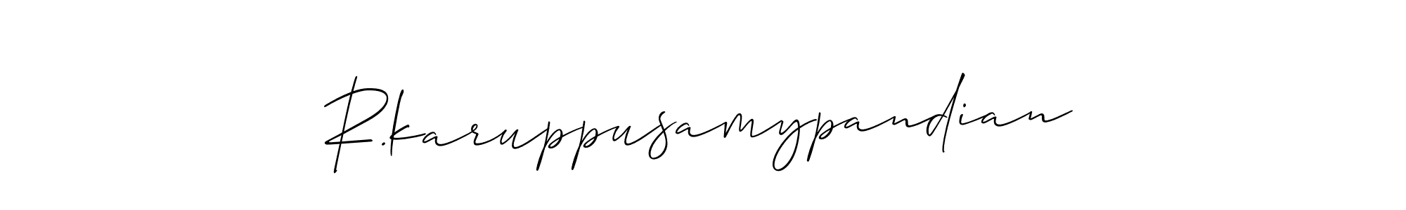 Create a beautiful signature design for name R.karuppusamypandian. With this signature (Allison_Script) fonts, you can make a handwritten signature for free. R.karuppusamypandian signature style 2 images and pictures png