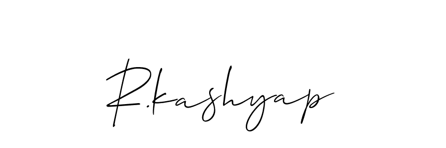 This is the best signature style for the R.kashyap name. Also you like these signature font (Allison_Script). Mix name signature. R.kashyap signature style 2 images and pictures png