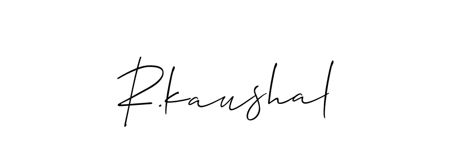 Create a beautiful signature design for name R.kaushal. With this signature (Allison_Script) fonts, you can make a handwritten signature for free. R.kaushal signature style 2 images and pictures png