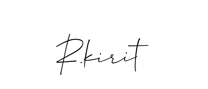 It looks lik you need a new signature style for name R.kirit. Design unique handwritten (Allison_Script) signature with our free signature maker in just a few clicks. R.kirit signature style 2 images and pictures png