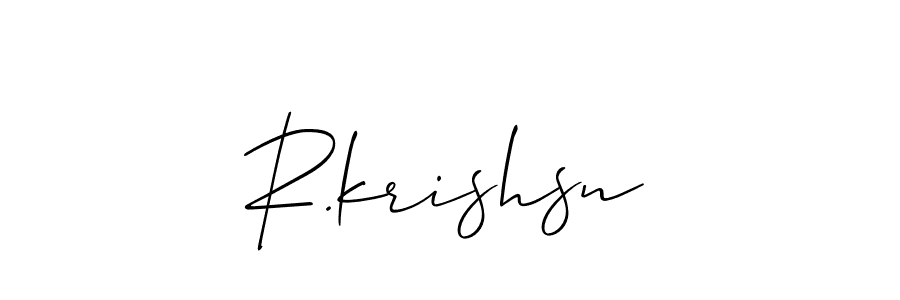 It looks lik you need a new signature style for name R.krishsn. Design unique handwritten (Allison_Script) signature with our free signature maker in just a few clicks. R.krishsn signature style 2 images and pictures png