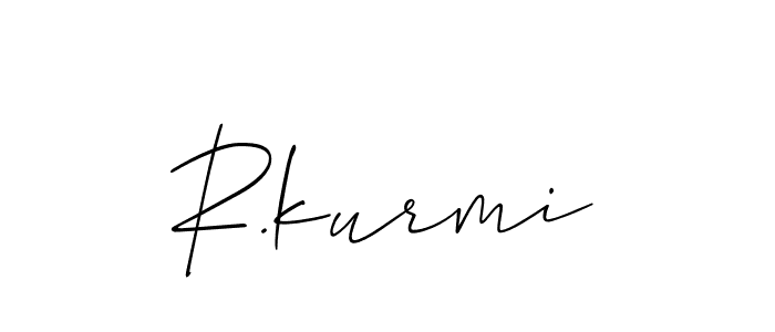 Similarly Allison_Script is the best handwritten signature design. Signature creator online .You can use it as an online autograph creator for name R.kurmi. R.kurmi signature style 2 images and pictures png