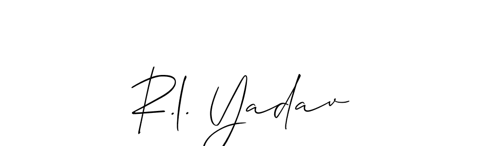 Check out images of Autograph of R.l. Yadav name. Actor R.l. Yadav Signature Style. Allison_Script is a professional sign style online. R.l. Yadav signature style 2 images and pictures png