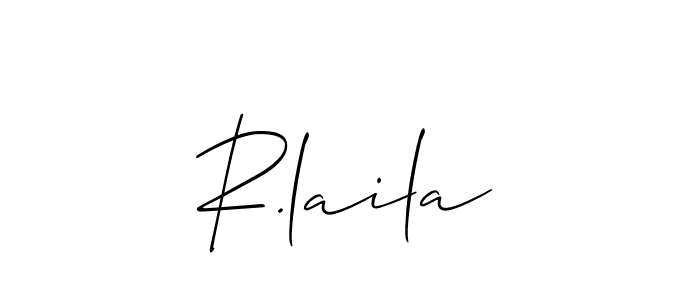 Make a short R.laila signature style. Manage your documents anywhere anytime using Allison_Script. Create and add eSignatures, submit forms, share and send files easily. R.laila signature style 2 images and pictures png