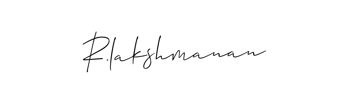 How to make R.lakshmanan signature? Allison_Script is a professional autograph style. Create handwritten signature for R.lakshmanan name. R.lakshmanan signature style 2 images and pictures png