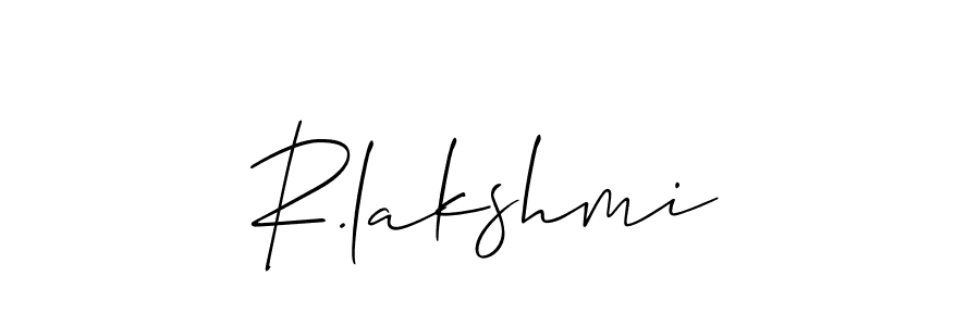 Make a short R.lakshmi signature style. Manage your documents anywhere anytime using Allison_Script. Create and add eSignatures, submit forms, share and send files easily. R.lakshmi signature style 2 images and pictures png